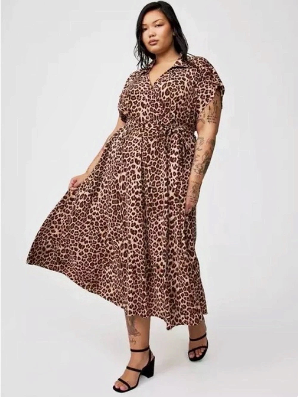 Torrid Leopard Print Midi Dress